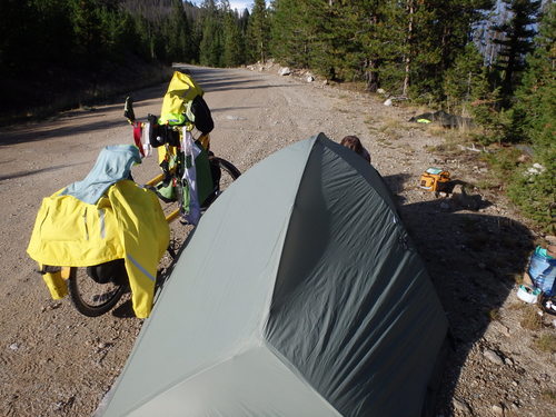 GDMBR: Our camp picture, just before turning in.